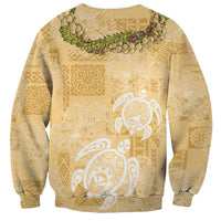 Aloha Honolulu Festival Sweatshirt Hawaii Kapa Mix Flowers Lei LT7 - Polynesian Pride