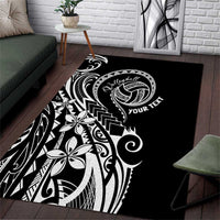 Polynesia Beach Volleyball Personalized Area Rug Basic