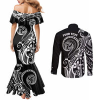 Polynesia Beach Volleyball Personalized Couples Matching Mermaid Dress and Long Sleeve Button Shirt Basic LT7 - Polynesian Pride