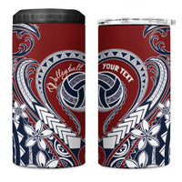 Polynesia Beach Volleyball Personalized 4 in 1 Can Cooler Tumbler Special LT7 One Size: 16 oz Red Blue - Polynesian Pride