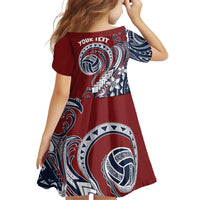 Polynesia Beach Volleyball Personalized Family Matching Off Shoulder Short Dress and Hawaiian Shirt Special