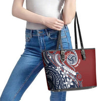 Polynesia Beach Volleyball Personalized Leather Tote Bag Special LT7 - Polynesian Pride