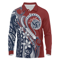Polynesia Beach Volleyball Personalized Long Sleeve Polo Shirt Special