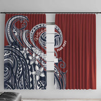 Polynesia Beach Volleyball Personalized Window Curtain Special LT7 With Hooks Red Blue - Polynesian Pride