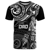 Custom Fathers Day Vanuatu T Shirt Polynesian Dad & Kid LT7 Black - Polynesian Pride