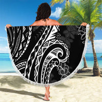 Polynesia Plumeria Lei Beach Blanket Black Curves Motif LT7 - Polynesian Pride