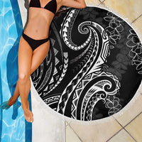 Polynesia Plumeria Lei Beach Blanket Black Curves Motif LT7 - Polynesian Pride