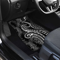 Polynesia Plumeria Lei Car Mats Black Curves Motif LT7 - Polynesian Pride