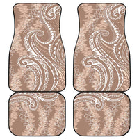 Polynesia Plumeria Lei Car Mats Beige Curves Motif LT7 - Polynesian Pride