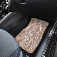 Polynesia Plumeria Lei Car Mats Beige Curves Motif LT7 - Polynesian Pride