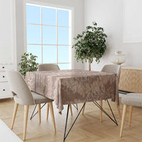 Polynesia Plumeria Lei Tablecloth Beige Curves Motif LT7 - Polynesian Pride