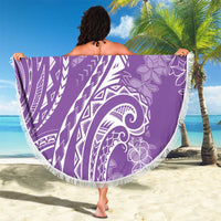 Polynesia Plumeria Lei Beach Blanket Periwinkle Curves Motif LT7 - Polynesian Pride