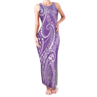 Polynesia Plumeria Lei Family Matching Tank Maxi Dress and Hawaiian Shirt Periwinkle Curves Motif