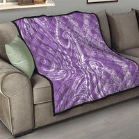 Polynesia Plumeria Lei Quilt Periwinkle Curves Motif