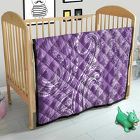 Polynesia Plumeria Lei Quilt Periwinkle Curves Motif