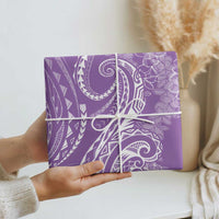 Polynesia Plumeria Lei Wrapping Paper Periwinkle Curves Motif LT7 - Polynesian Pride