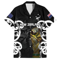 New Zealand WC2026 Custom Black Hawaiian Shirt Silver Fern LT7 Black - Polynesian Pride