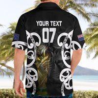 New Zealand WC2026 Custom Black Hawaiian Shirt Silver Fern LT7 - Polynesian Pride