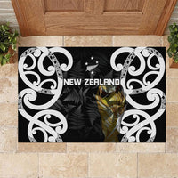 New Zealand WC2026 Black Rubber Doormat Silver Fern