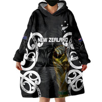 New Zealand WC2026 Custom Black Wearable Blanket Hoodie Silver Fern