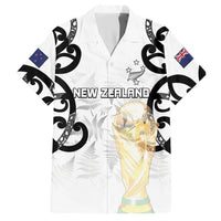 New Zealand WC2026 Custom White Hawaiian Shirt Silver Fern LT7 White - Polynesian Pride