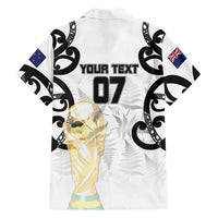 New Zealand WC2026 Custom White Hawaiian Shirt Silver Fern LT7 - Polynesian Pride