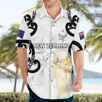 New Zealand WC2026 Custom White Hawaiian Shirt Silver Fern LT7 - Polynesian Pride