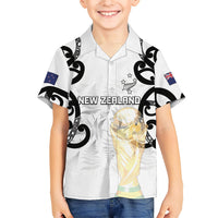 New Zealand WC2026 Custom White Hawaiian Shirt Silver Fern LT7 - Polynesian Pride