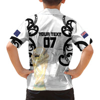 New Zealand WC2026 Custom White Kid Hawaiian Shirt Silver Fern LT7 - Polynesian Pride