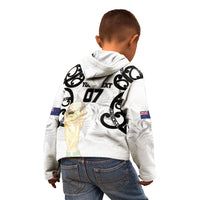New Zealand WC2026 Custom White Kid Hoodie Silver Fern