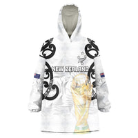 New Zealand WC2026 Custom White Wearable Blanket Hoodie Silver Fern