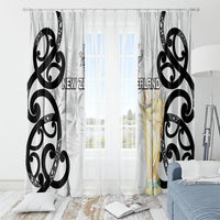 New Zealand WC2026 White Window Curtain Silver Fern