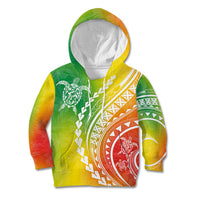 Polynesian Pride Kid Hoodie Turtle Hibiscus Luxury Style - Reggae LT7 Hoodie Reggae - Polynesian Pride