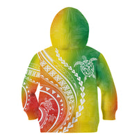 Polynesian Pride Kid Hoodie Turtle Hibiscus Luxury Style - Reggae LT7 - Polynesian Pride