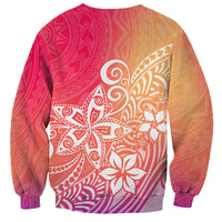 Polynesia Sweatshirt Plumeria Pink Gradient Curves LT7 - Polynesian Pride