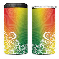 Polynesia 4 in 1 Can Cooler Tumbler Plumeria Reggae Curves