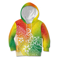 Polynesia Kid Hoodie Plumeria Reggae Curves LT7 Hoodie Reggae - Polynesian Pride