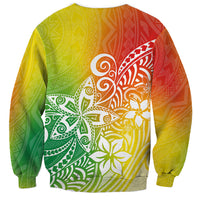 Polynesia Sweatshirt Plumeria Reggae Curves LT7 - Polynesian Pride