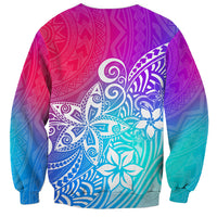 Polynesia Sweatshirt Plumeria Galaxy Gradient Curves LT7 - Polynesian Pride