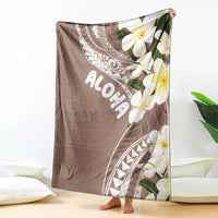 Aloha Hawaii Festive Blanket Frangipani Lace Classic - Beige LT7 - Polynesian Pride