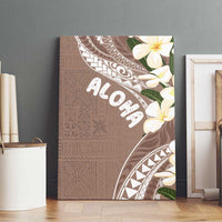 Aloha Hawaii Festive Canvas Wall Art Frangipani Lace Classic - Beige LT7 - Polynesian Pride