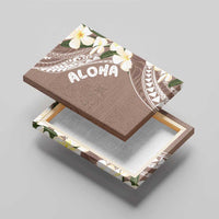 Aloha Hawaii Festive Canvas Wall Art Frangipani Lace Classic - Beige LT7 - Polynesian Pride