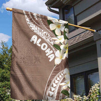 Aloha Hawaii Festive Garden Flag Frangipani Lace Classic - Beige LT7 - Polynesian Pride
