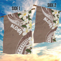 Aloha Hawaii Festive Garden Flag Frangipani Lace Classic - Beige LT7 - Polynesian Pride