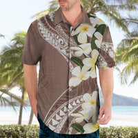 Aloha Hawaii Festive Hawaiian Shirt Frangipani Lace Classic - Beige LT7 - Polynesian Pride