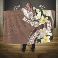 Aloha Hawaii Festive Hooded Blanket Frangipani Lace Classic - Beige LT7 - Polynesian Pride