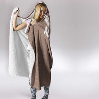 Aloha Hawaii Festive Hooded Blanket Frangipani Lace Classic - Beige LT7 - Polynesian Pride