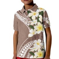 Aloha Hawaii Festive Kid Polo Shirt Frangipani Lace Classic - Beige