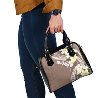 Aloha Hawaii Festive Shoulder Handbag Frangipani Lace Classic - Beige LT7 - Polynesian Pride
