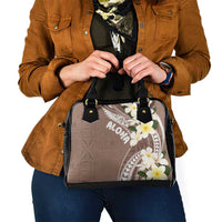Aloha Hawaii Festive Shoulder Handbag Frangipani Lace Classic - Beige LT7 - Polynesian Pride